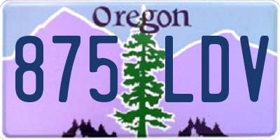 OR license plate 875LDV