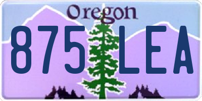 OR license plate 875LEA