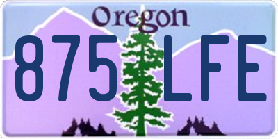 OR license plate 875LFE