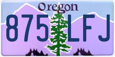 OR license plate 875LFJ