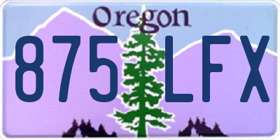 OR license plate 875LFX