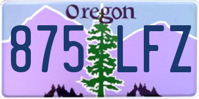 OR license plate 875LFZ