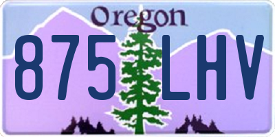 OR license plate 875LHV