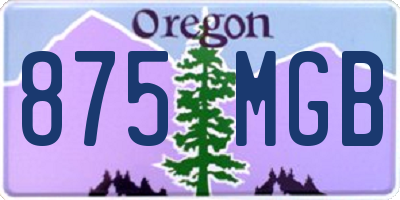 OR license plate 875MGB