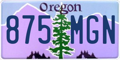 OR license plate 875MGN