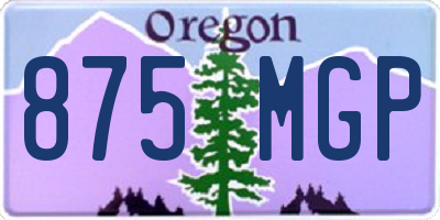 OR license plate 875MGP