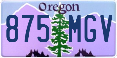 OR license plate 875MGV