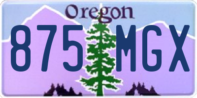 OR license plate 875MGX