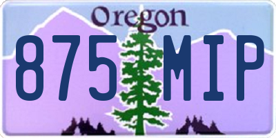 OR license plate 875MIP