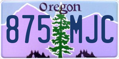 OR license plate 875MJC