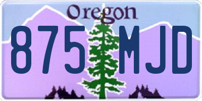 OR license plate 875MJD