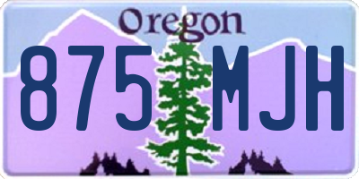 OR license plate 875MJH