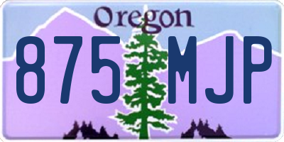 OR license plate 875MJP