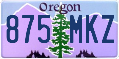 OR license plate 875MKZ