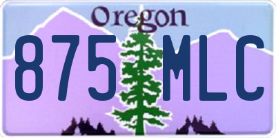 OR license plate 875MLC