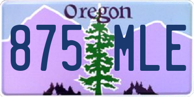 OR license plate 875MLE