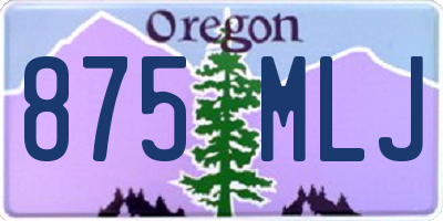 OR license plate 875MLJ
