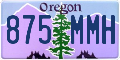 OR license plate 875MMH