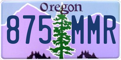 OR license plate 875MMR