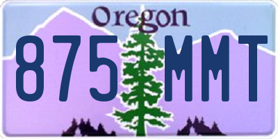 OR license plate 875MMT