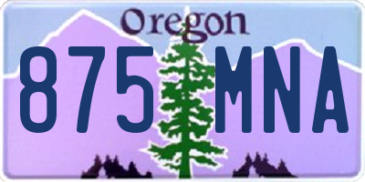 OR license plate 875MNA