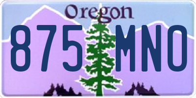 OR license plate 875MNO