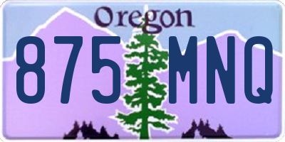OR license plate 875MNQ