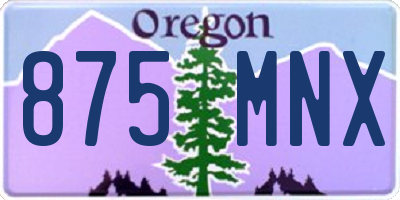 OR license plate 875MNX