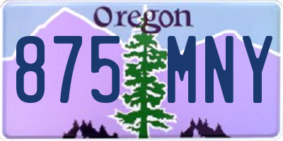 OR license plate 875MNY