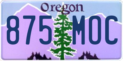 OR license plate 875MOC