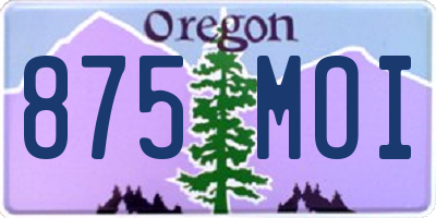 OR license plate 875MOI