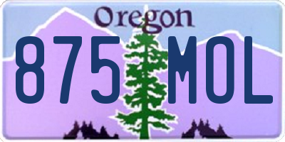 OR license plate 875MOL