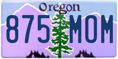 OR license plate 875MOM
