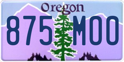 OR license plate 875MOO