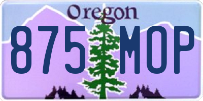 OR license plate 875MOP