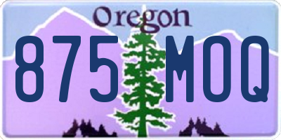 OR license plate 875MOQ