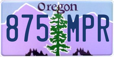 OR license plate 875MPR