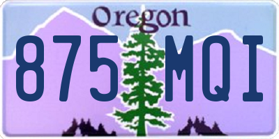 OR license plate 875MQI