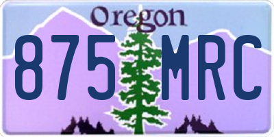 OR license plate 875MRC