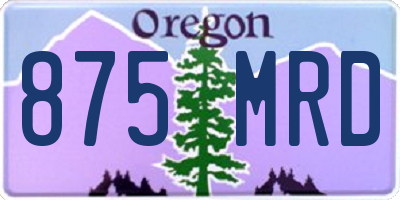 OR license plate 875MRD