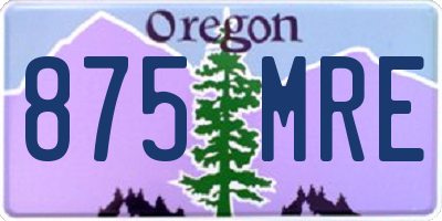 OR license plate 875MRE