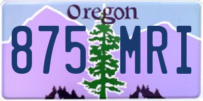 OR license plate 875MRI