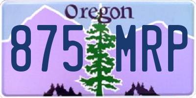 OR license plate 875MRP