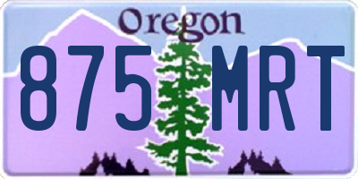 OR license plate 875MRT