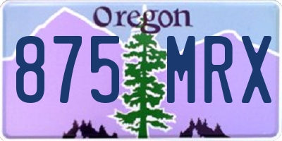 OR license plate 875MRX