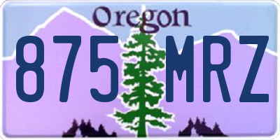 OR license plate 875MRZ