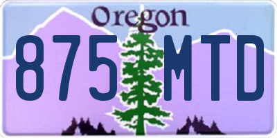 OR license plate 875MTD