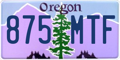 OR license plate 875MTF