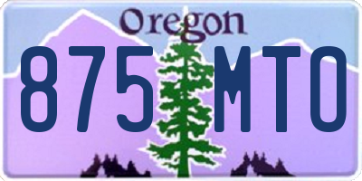 OR license plate 875MTO