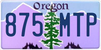 OR license plate 875MTP